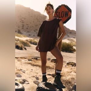Free People Hot Shot Tee Romper